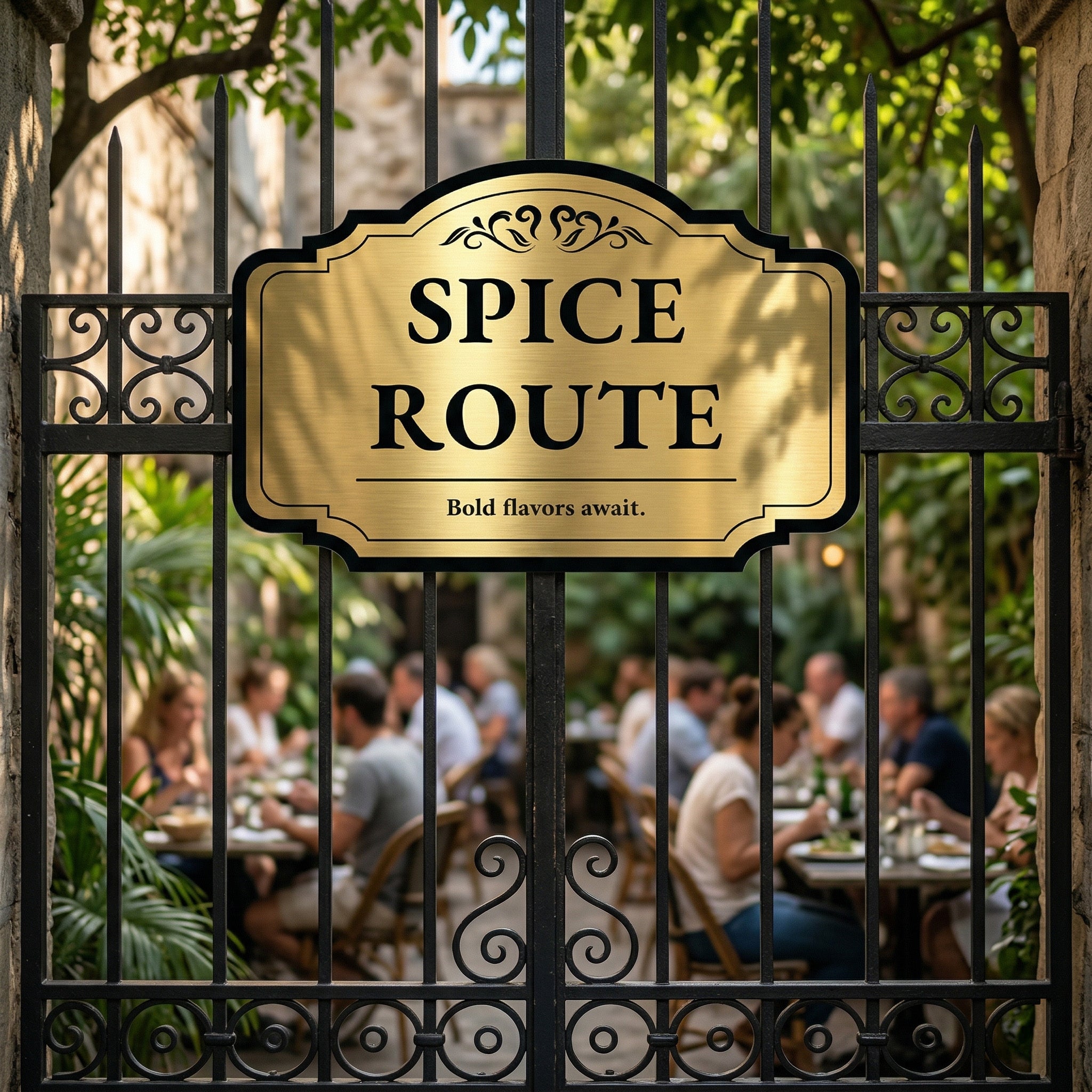 Gold Brushed Custom Sign Outdoor, Giant Custom Outdoor Metal Sign