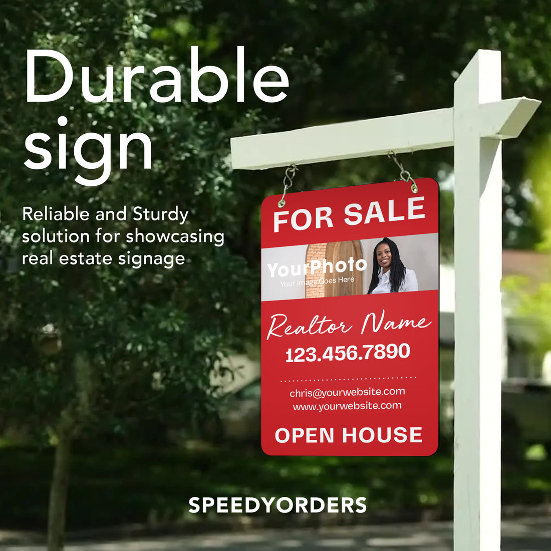 Personalized Realtor Sale Sign with Photo or Logo