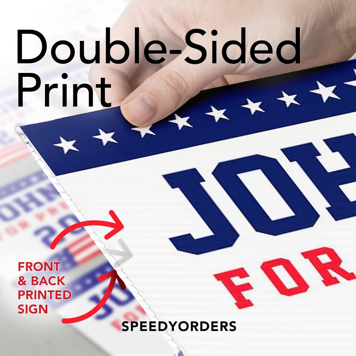 Double Sided, Corrugated Plastic, Custom Yard Signs With H Stakes