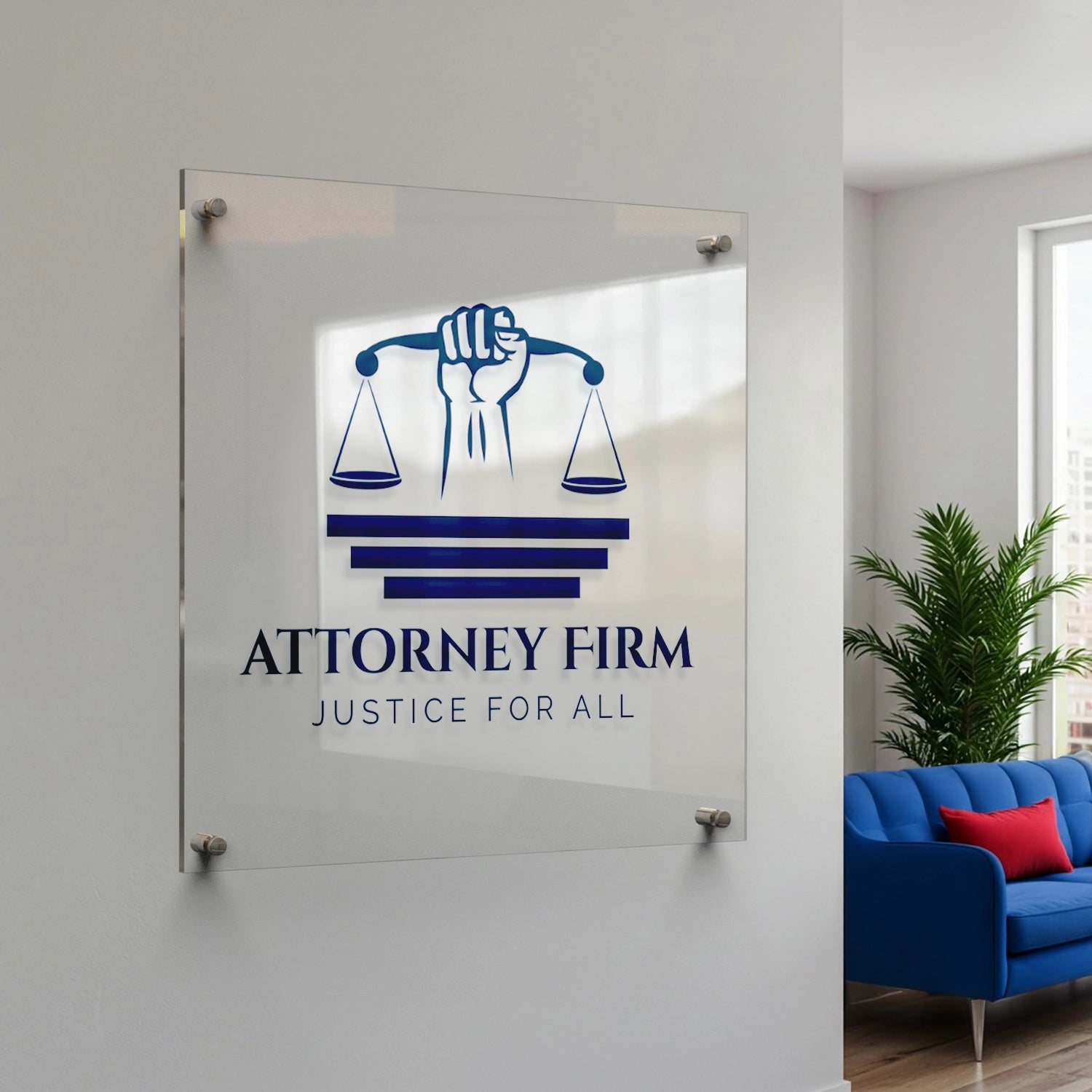Custom Acrylic Signs for Law Firms - Lawyer Wall Signage