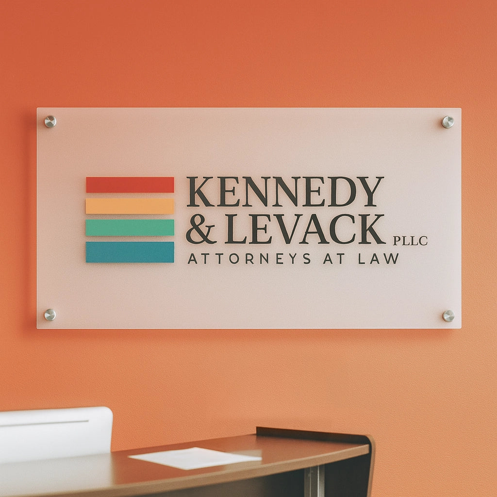 Custom Acrylic Signs for Law Firms - Lawyer Wall Signage
