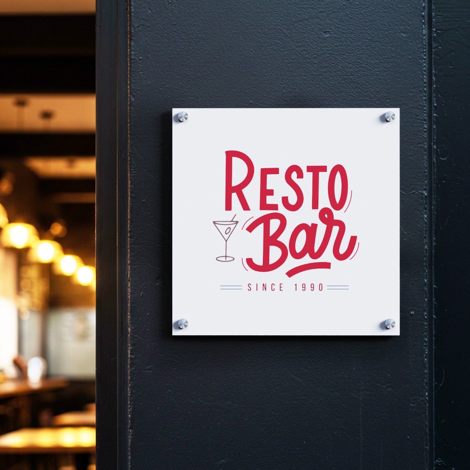 Custom Acrylic Logo Signs, Restaurant Logo Signs