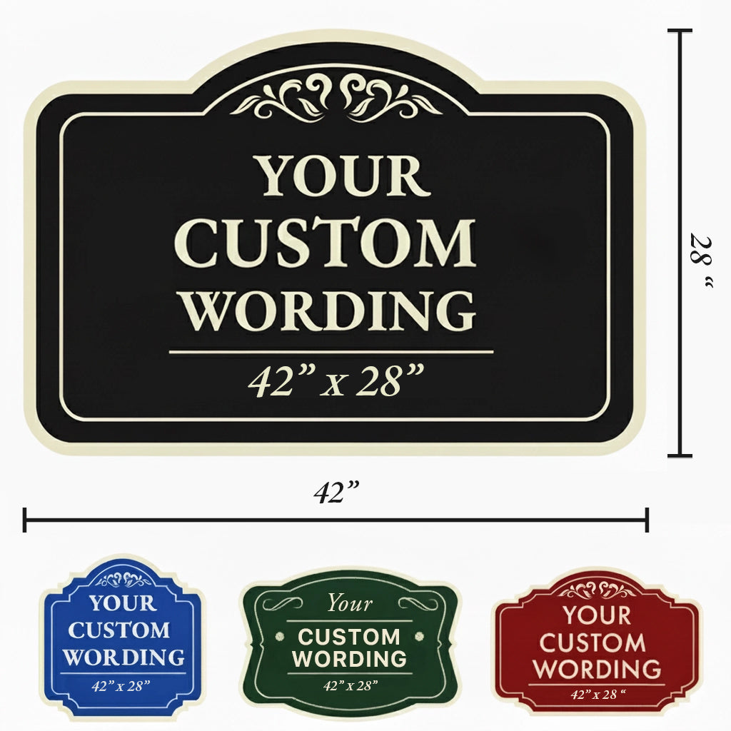 42" x 28" inches Giant Outdoor Metal Sign