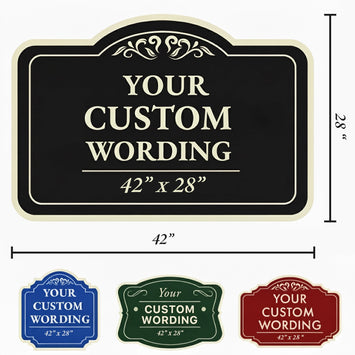 42" x 28" Giant Custom Outdoor Metal Sign – Full Color Print