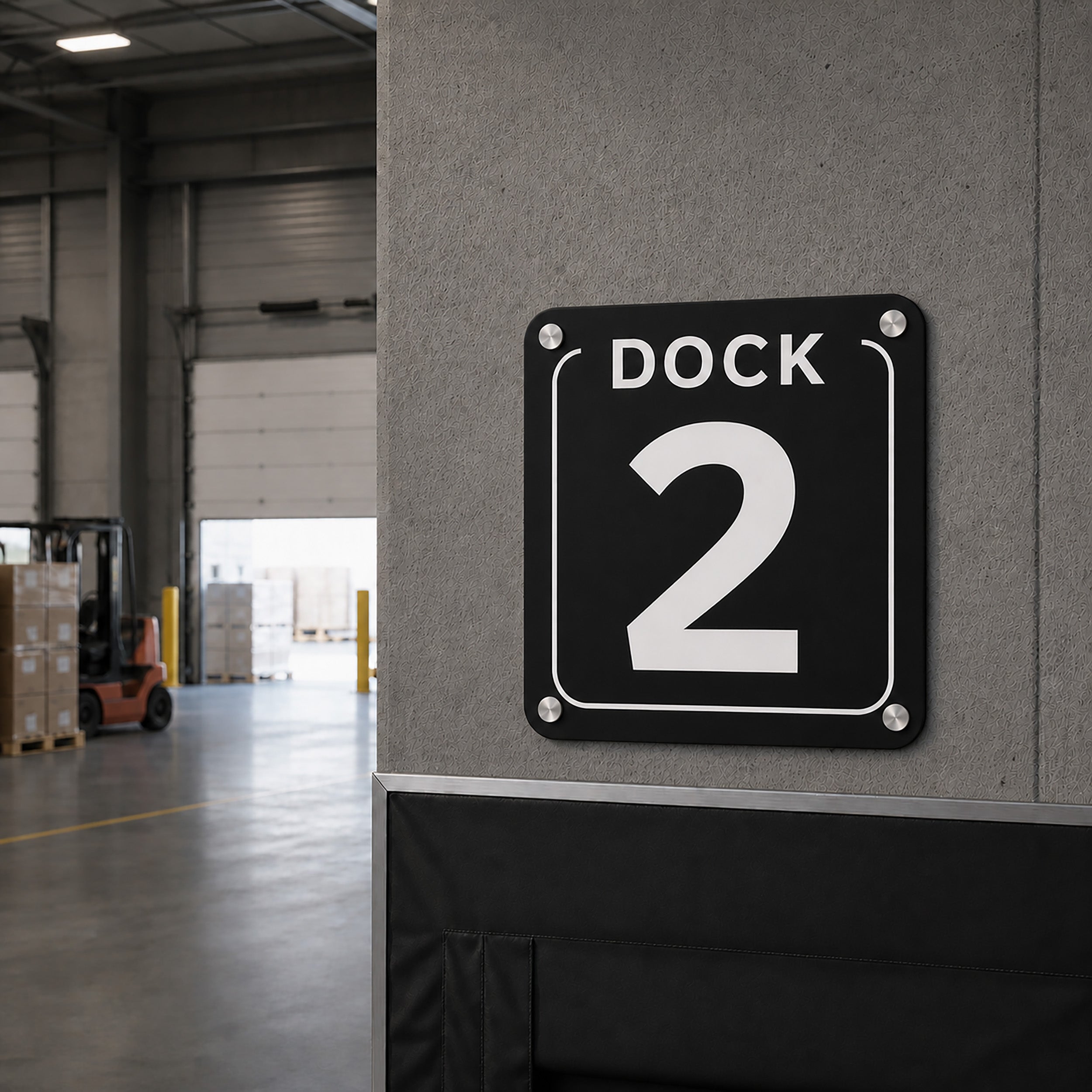Industrial Aluminum Loading Dock Number Signs
