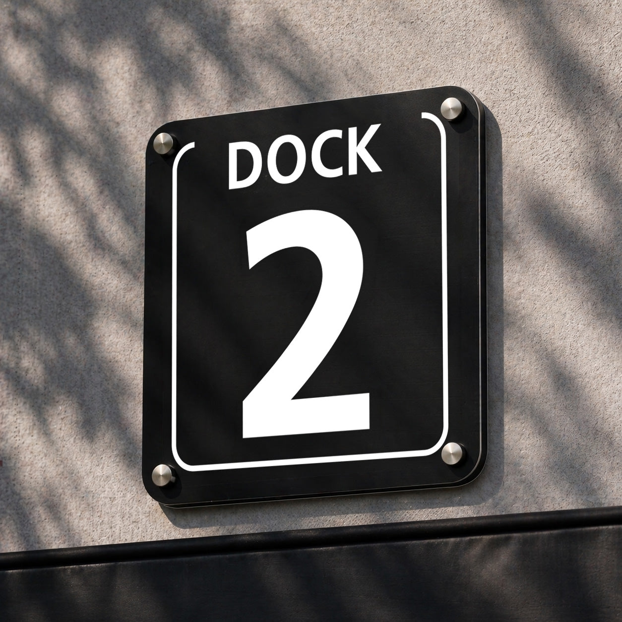 Industrial Aluminum Loading Dock Number Signs