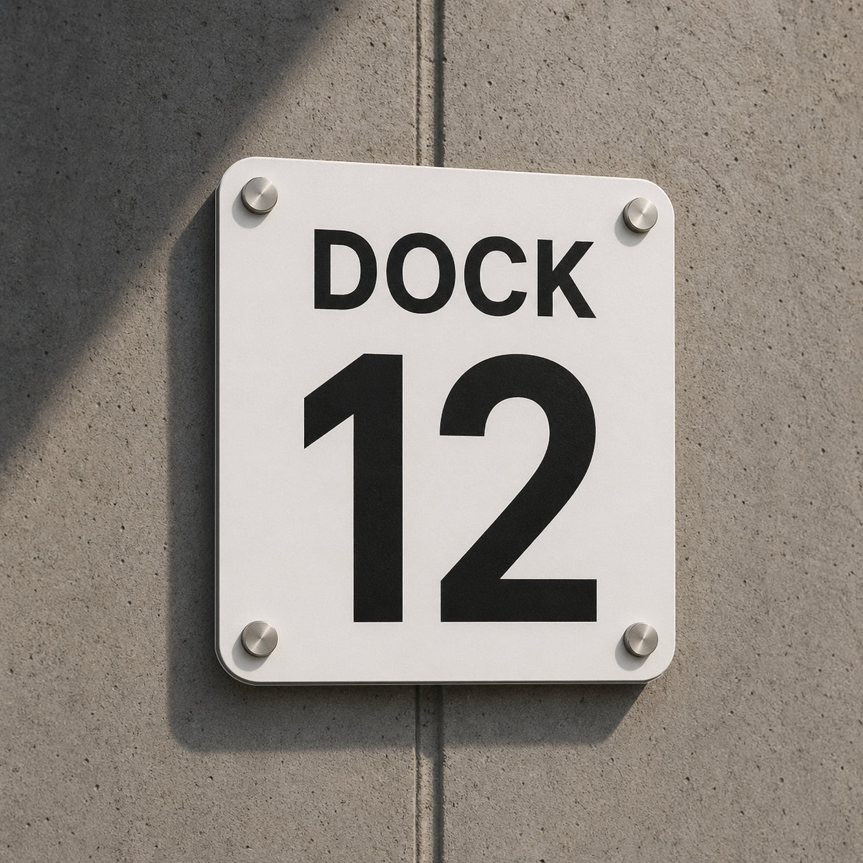 Industrial Aluminum Loading Dock Number Signs