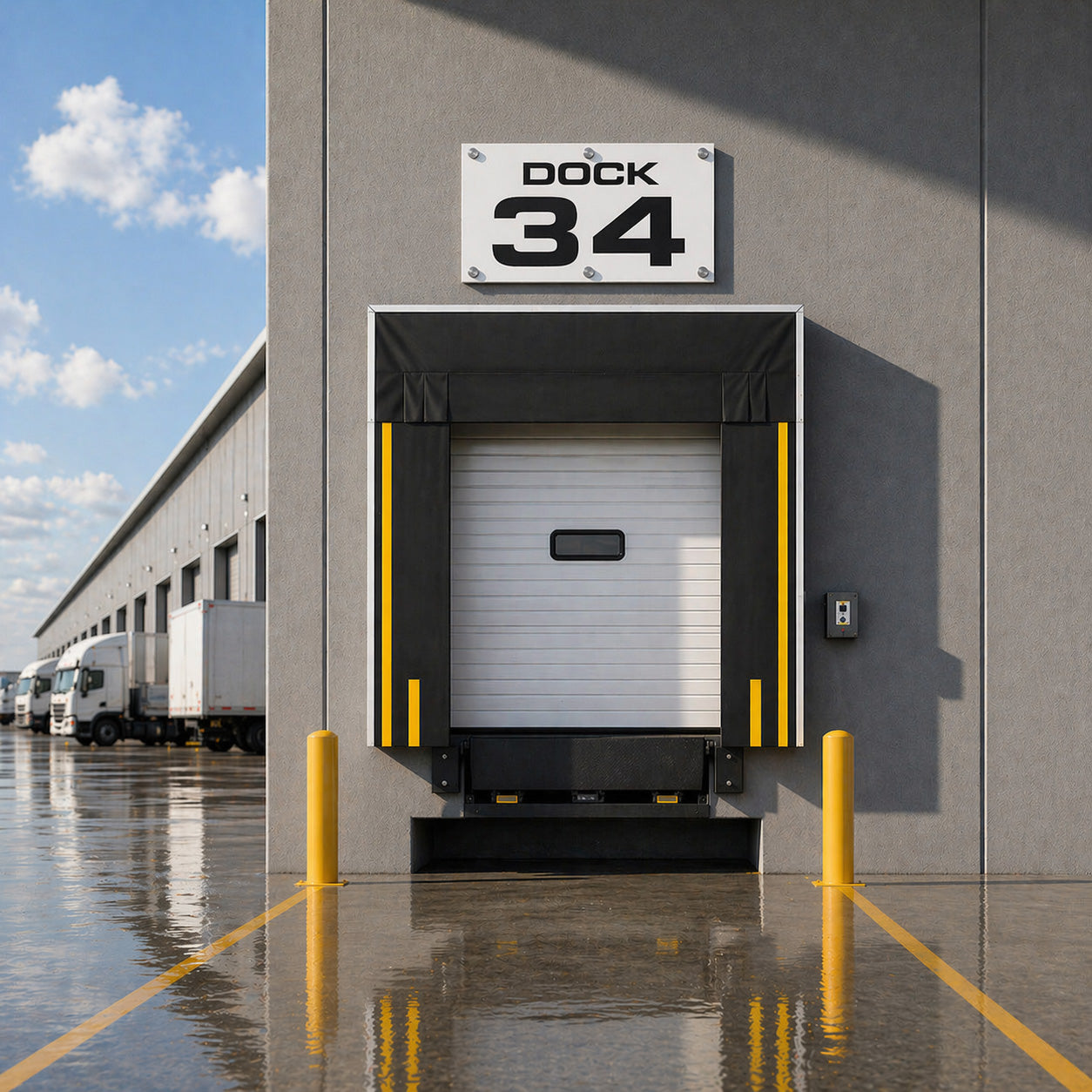 Industrial Aluminum Loading Dock Number Signs