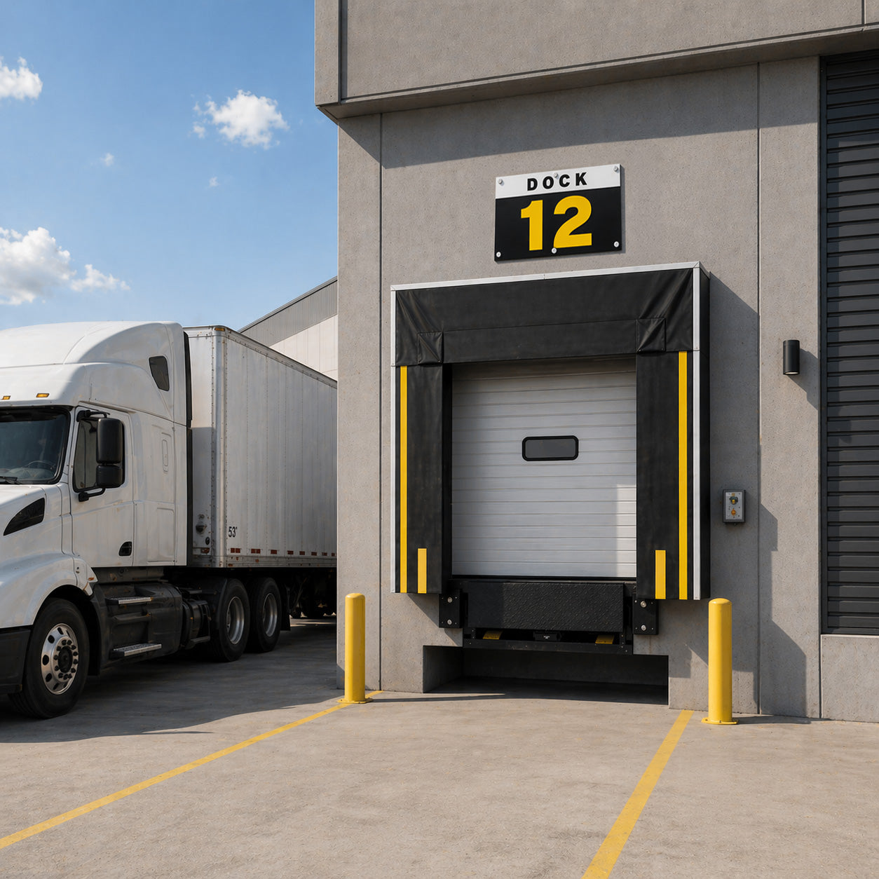 Industrial Aluminum Loading Dock Number Signs