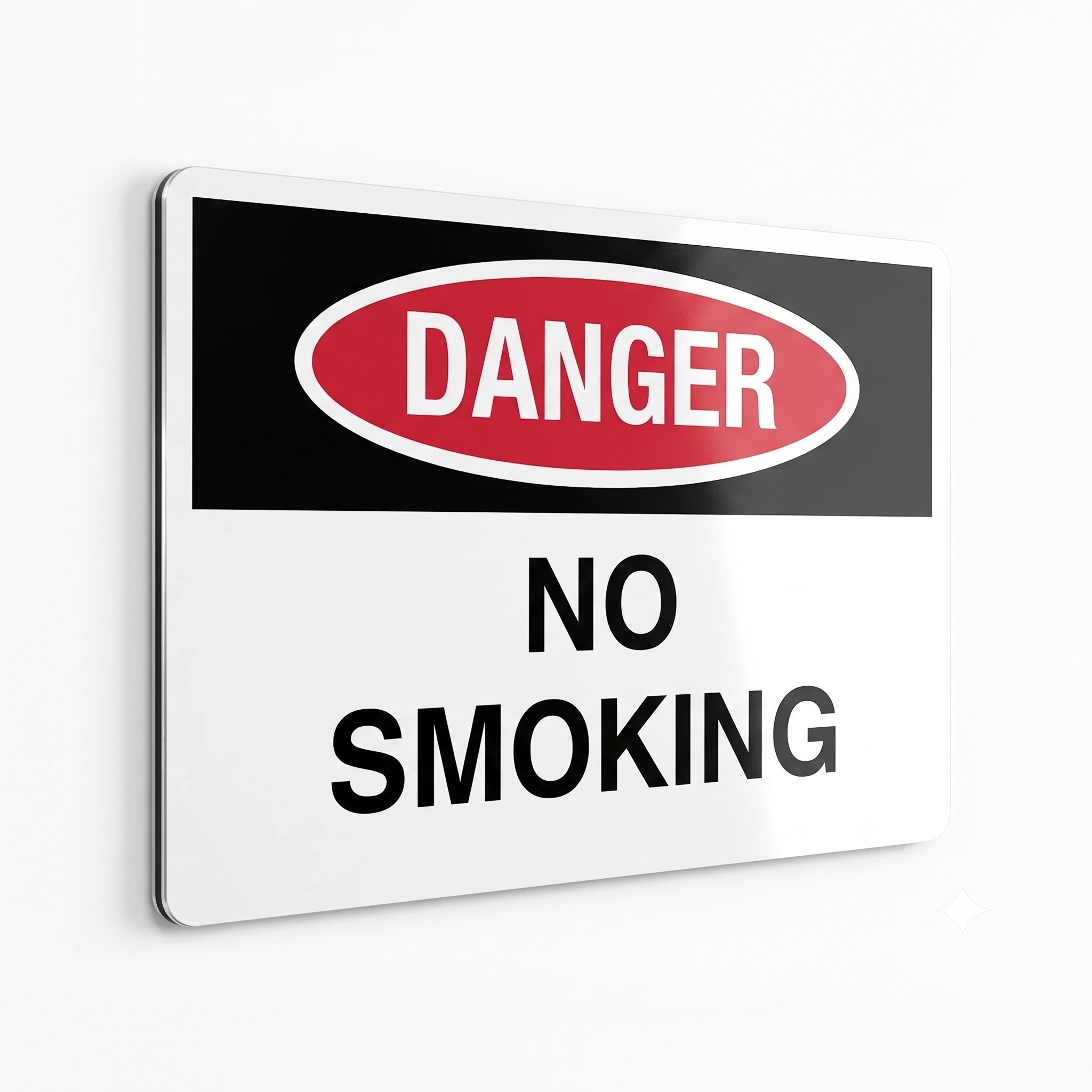 Danger No Smoking Sign – High-Visibility Safety and Compliance Wall Plaque