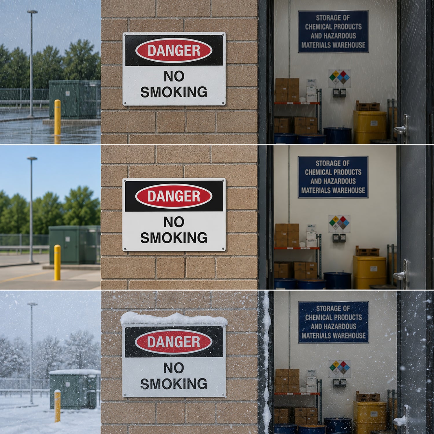 Danger No Smoking Sign – High-Visibility Safety and Compliance Wall Plaque