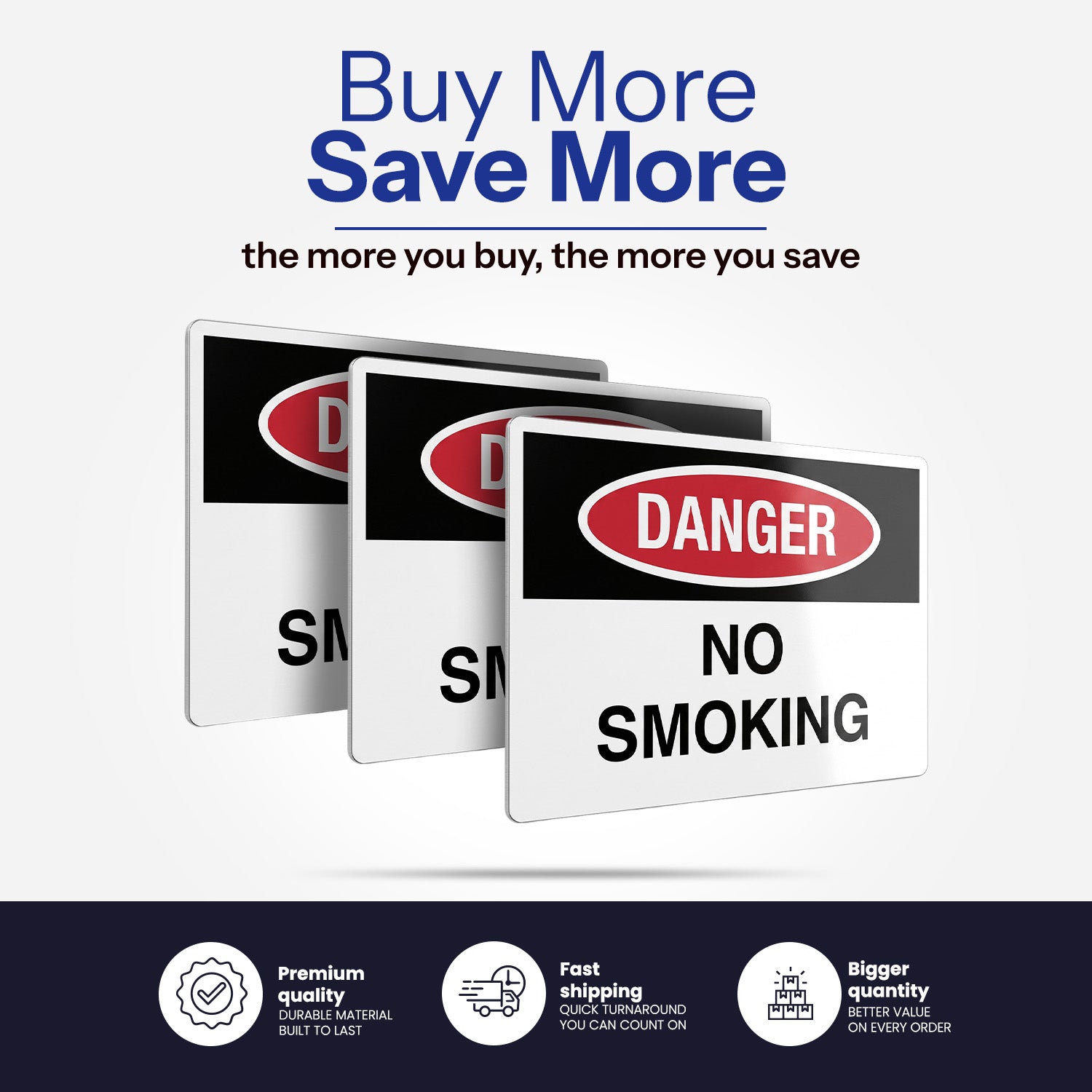 Danger No Smoking Sign – High-Visibility Safety and Compliance Wall Plaque