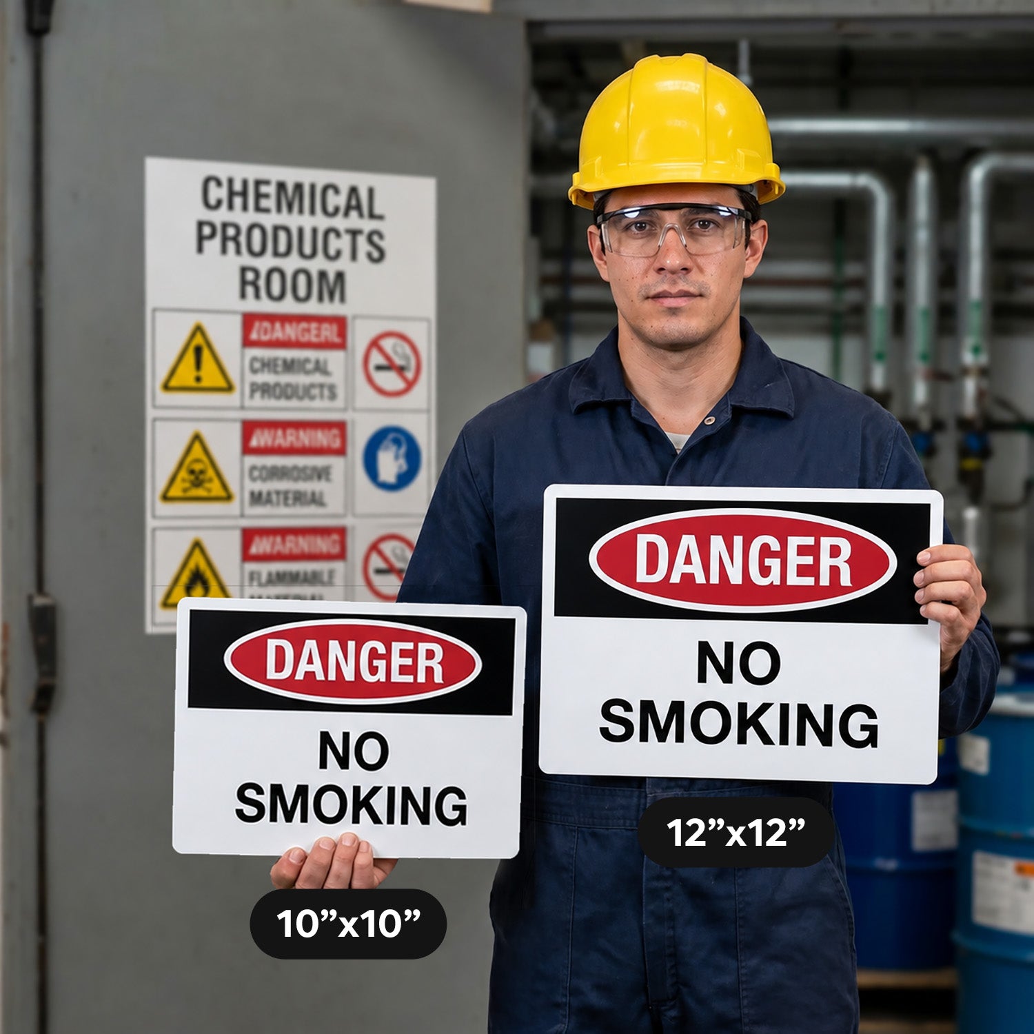 Danger No Smoking Sign – High-Visibility Safety and Compliance Wall Plaque