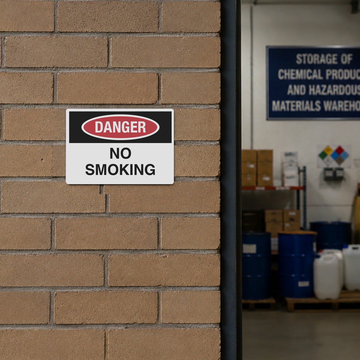 Danger No Smoking Sign – High-Visibility Safety and Compliance Wall Plaque