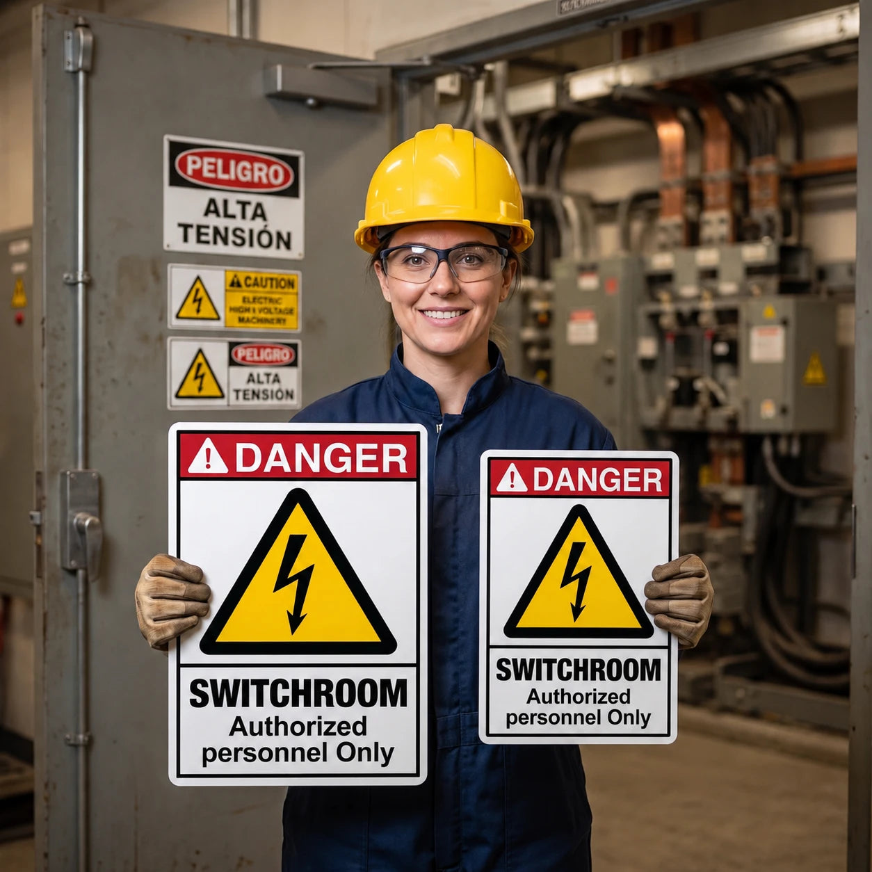 Danger Switchroom Authorized Personnel Only Sign – High Voltage Safety Sign
