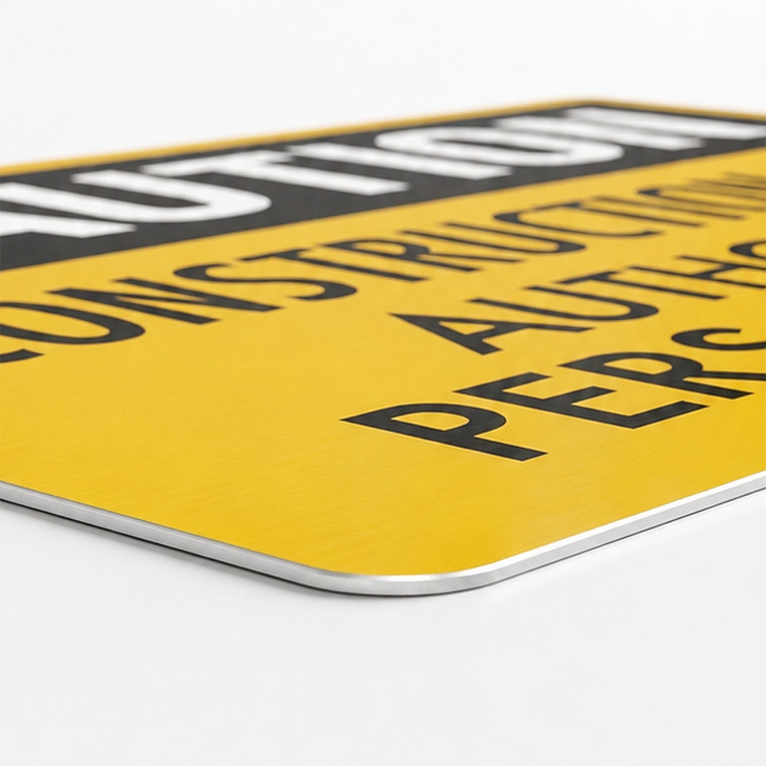 Caution Construction Area Authorized Personnel Only Sign | Heavy-Duty Safety & Job Site Warning Sign