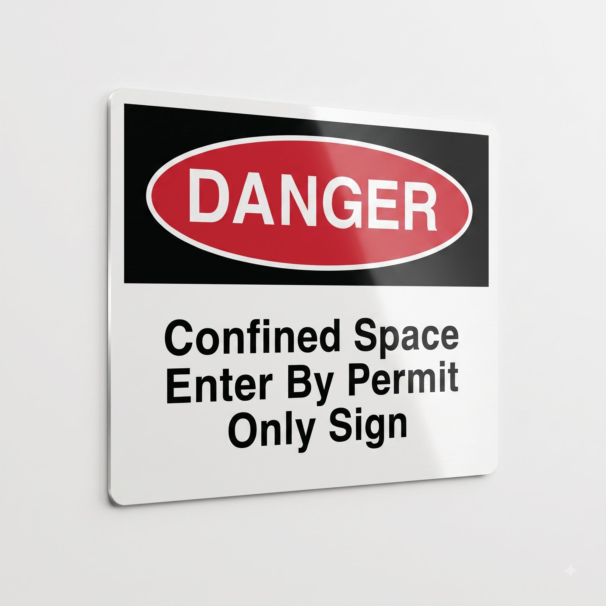 Danger Confined Space Enter By Permit Only Sign