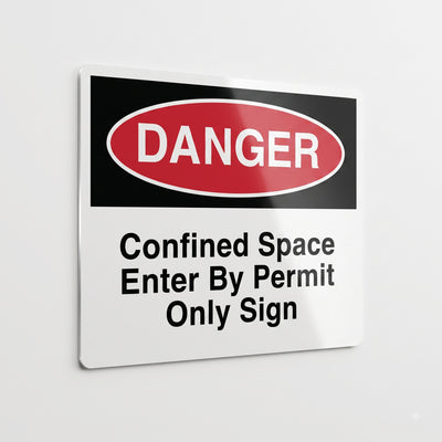 Danger Confined Space Enter By Permit Only Sign