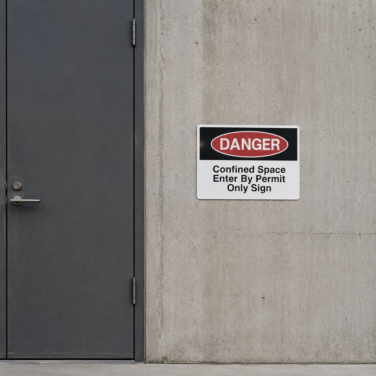 Danger Confined Space Enter By Permit Only Sign