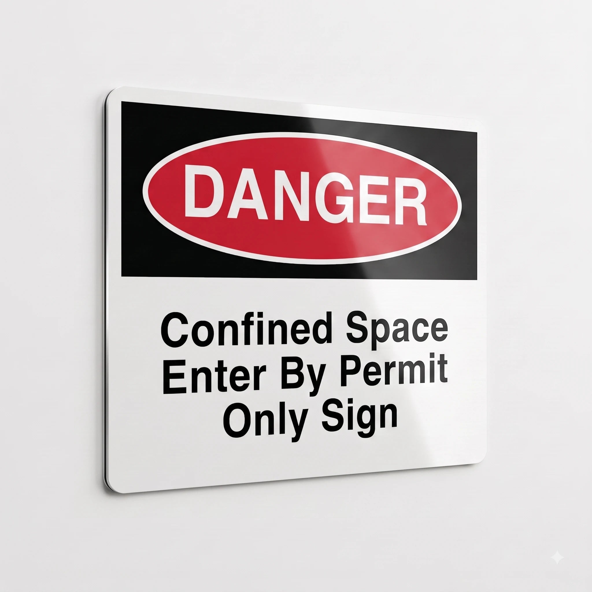 Danger Confined Space Enter By Permit Only Sign