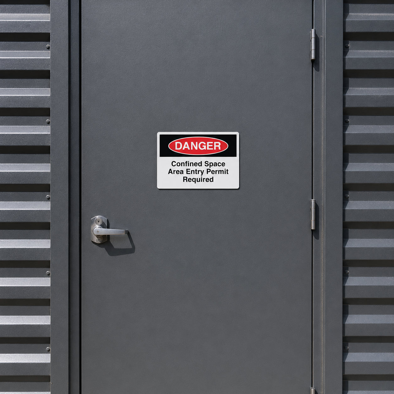 DANGER Confined Space Area Entry Permit Required Sign