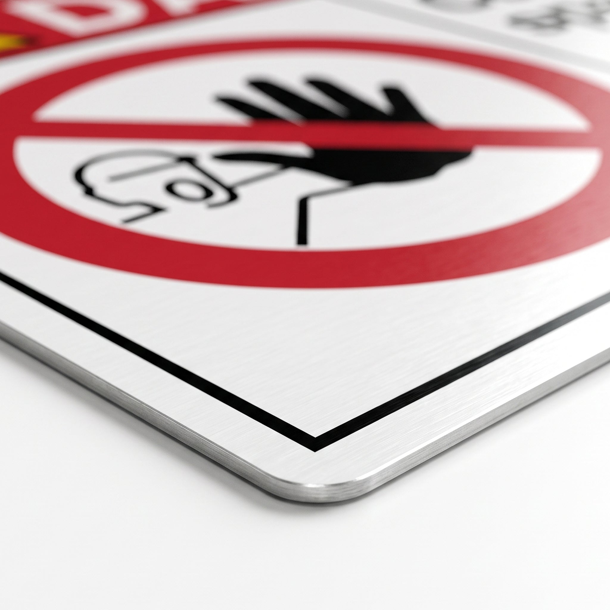 Danger Confined Space Entry By Permit Only Safety Sign with Prohibition Graphic