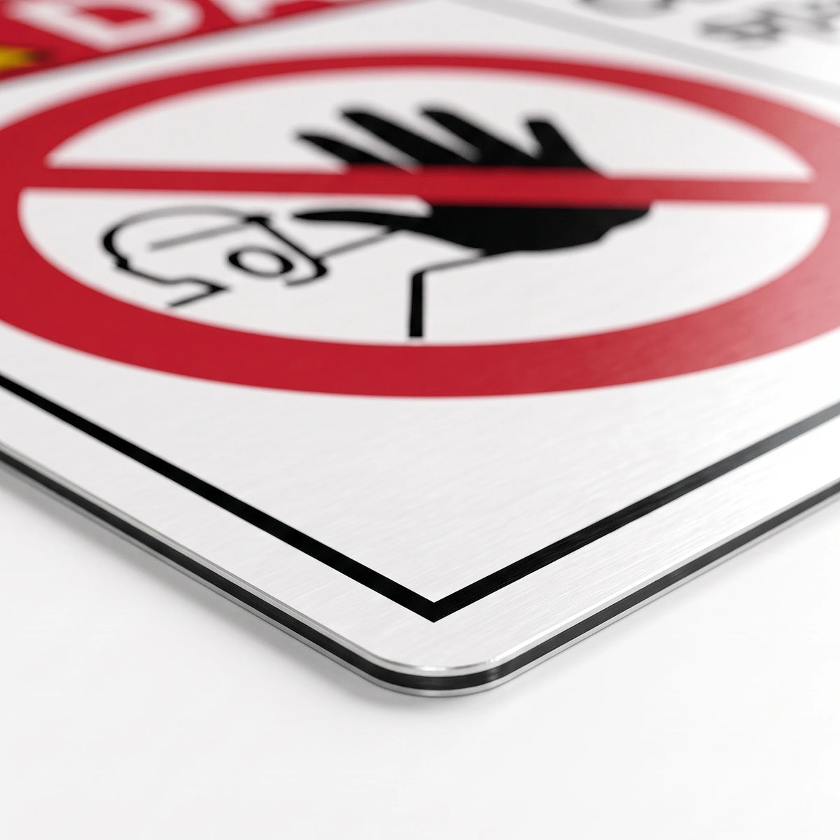 Danger Confined Space Entry By Permit Only Safety Sign with Prohibition Graphic