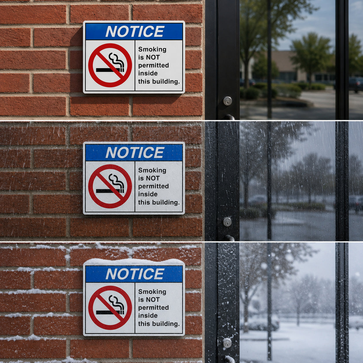 Notice Smoking is NOT Permitted Inside This Building Sign