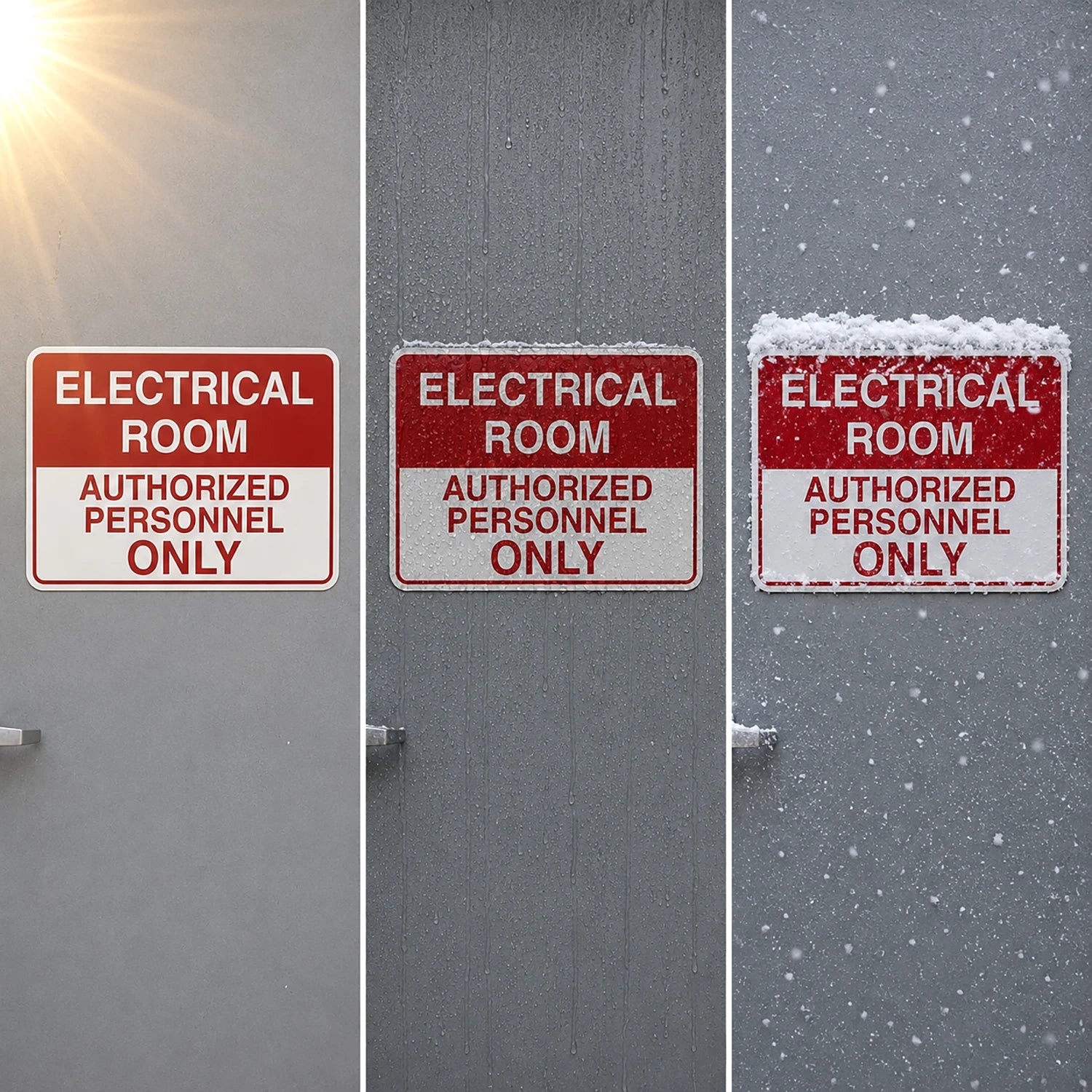 Electrical Room Authorized Personnel Only Sign – Red & White Restriction Safety Sign