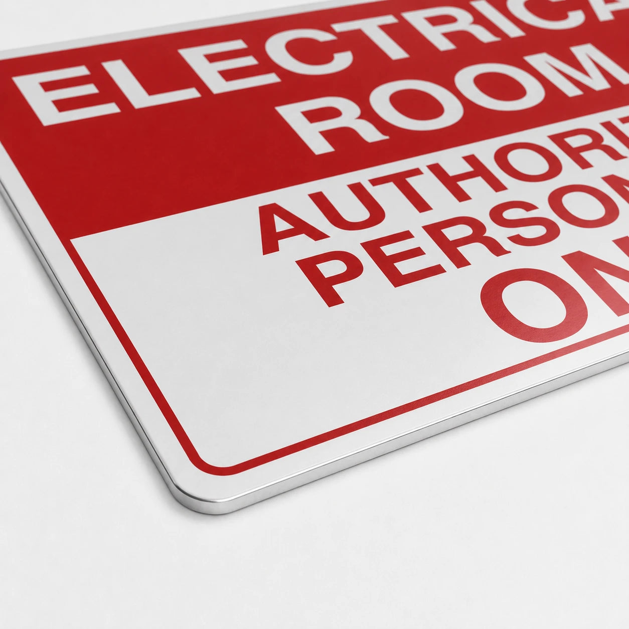 Electrical Room Authorized Personnel Only Sign – Red & White Restriction Safety Sign