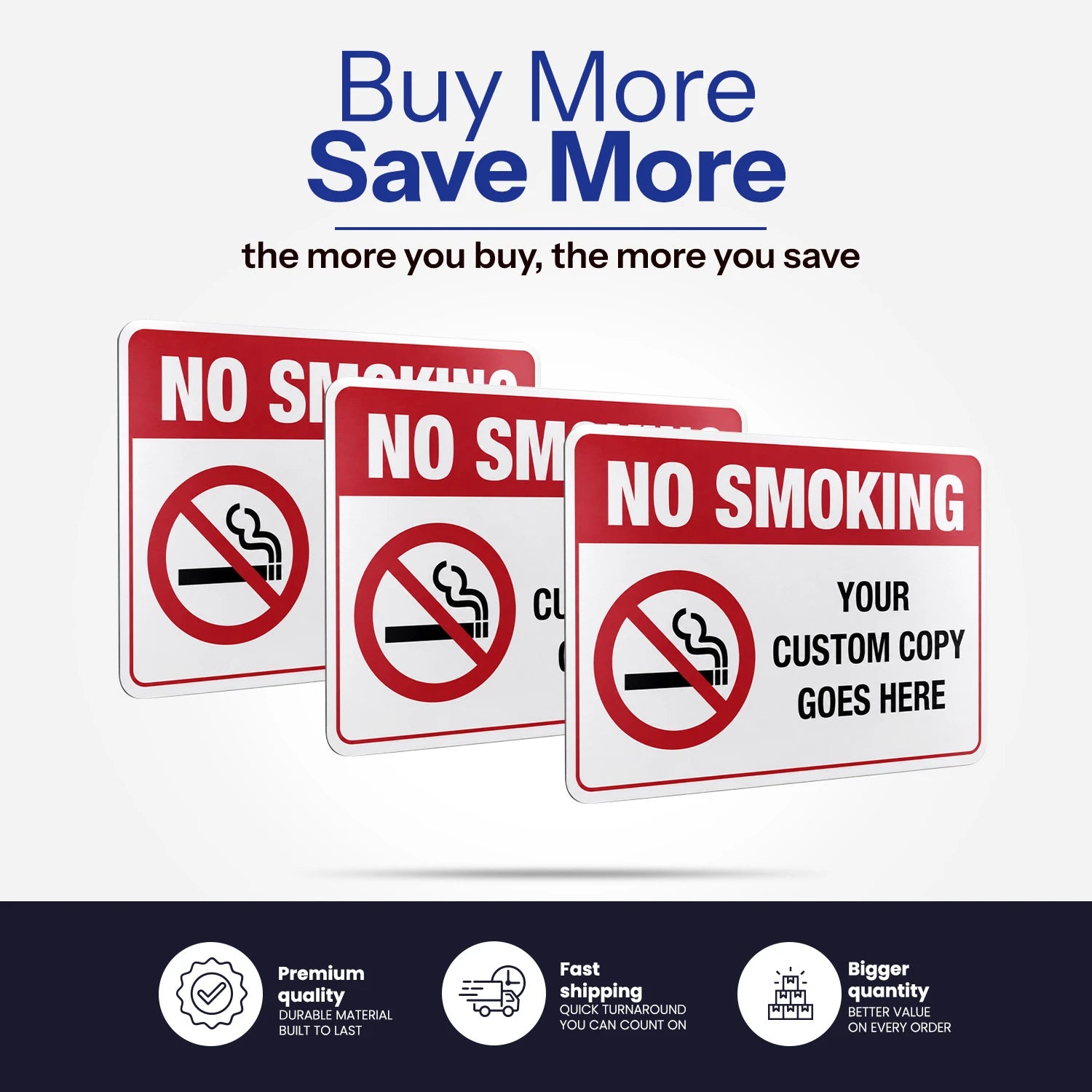 Custom No Smoking Sign — Your Custom Copy