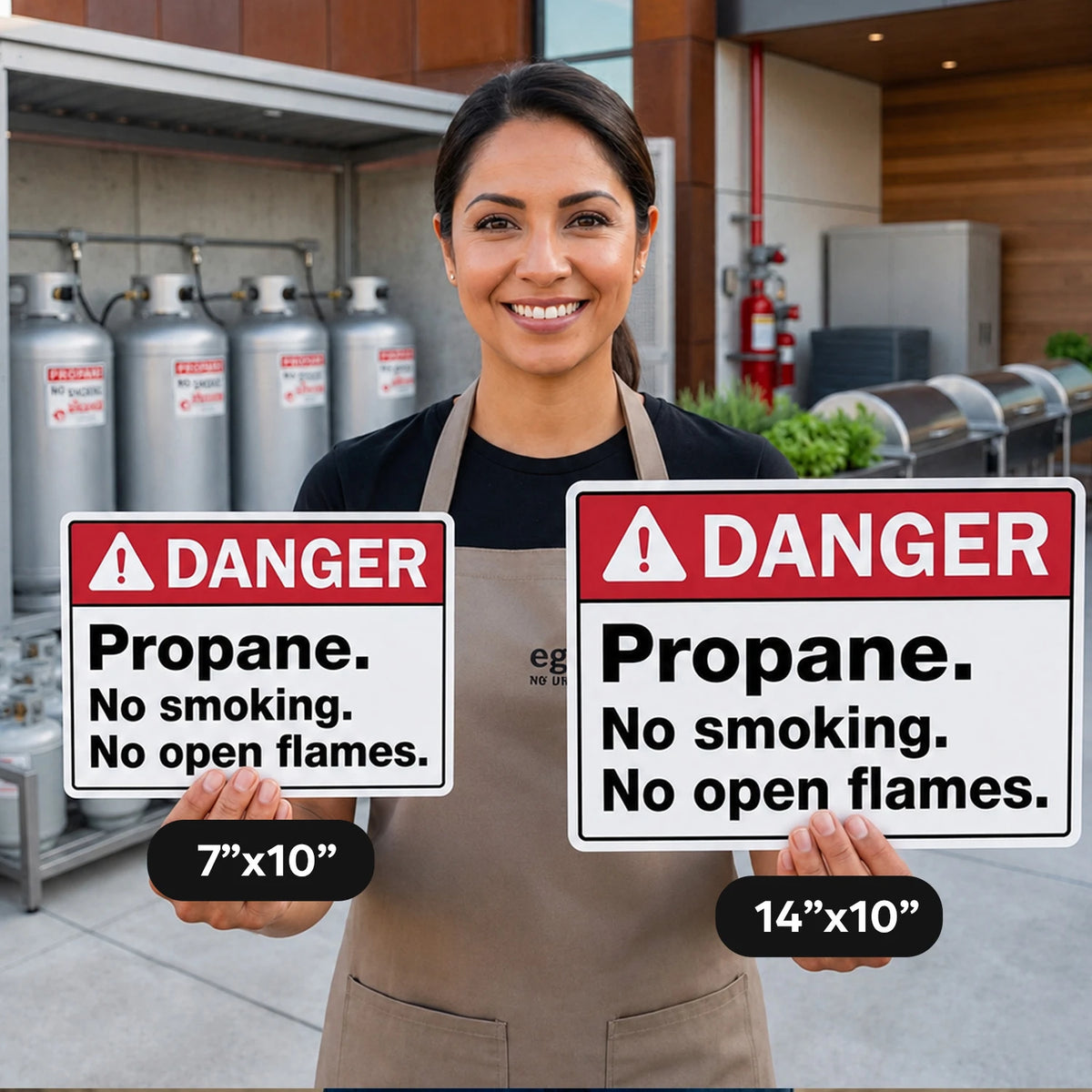 Danger — Propane. No Smoking. No Open Flames