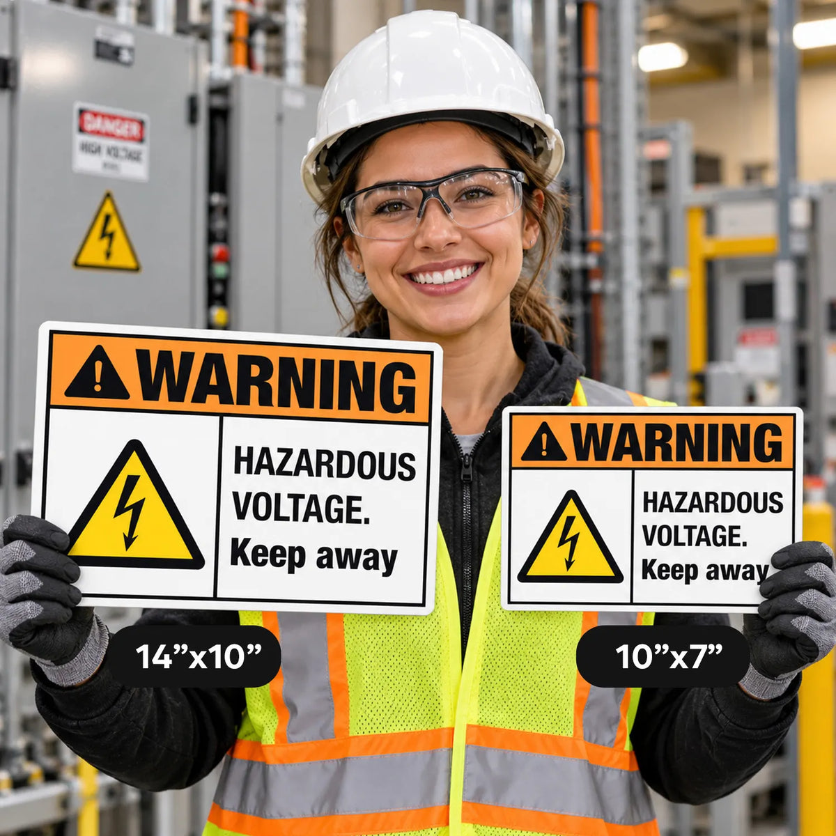  Buy more save more quantity discount on Hazardous Voltage Keep Away signs