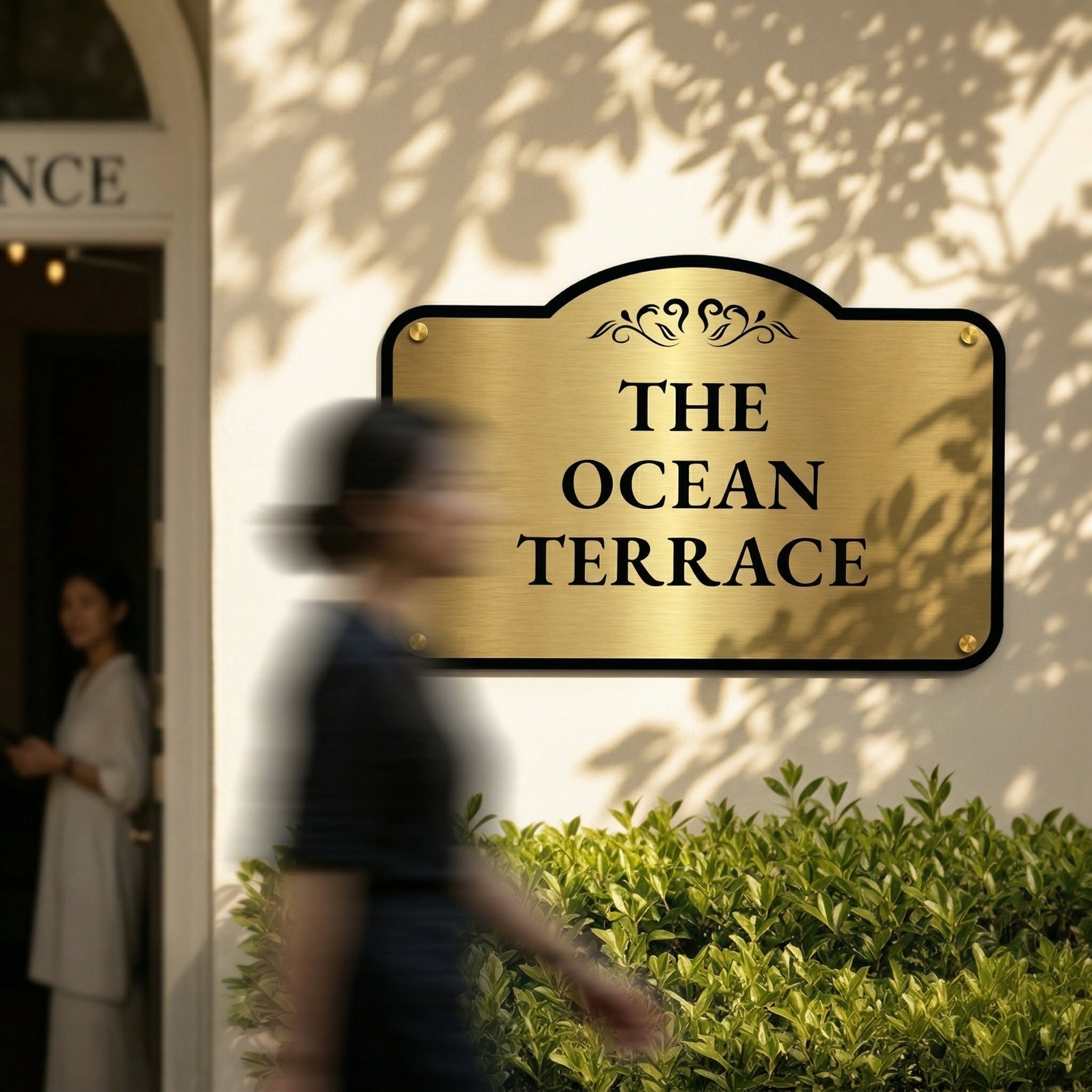 42" x 28" inches Giant Brushed Outdoor Metal Sign