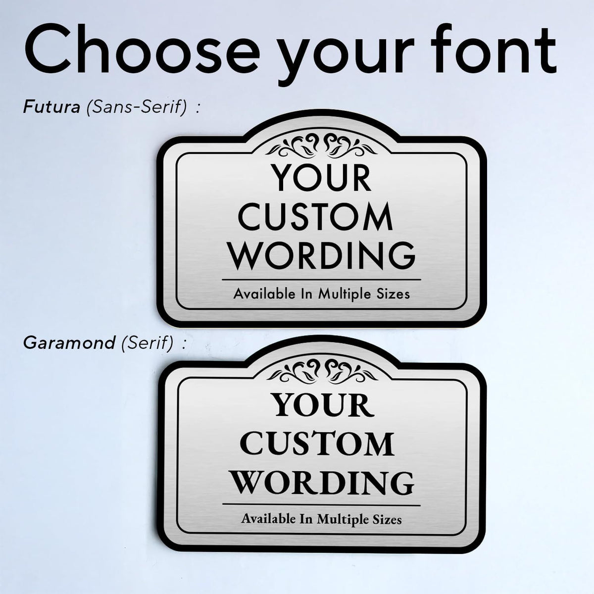 Custom Add Silver Sign 42