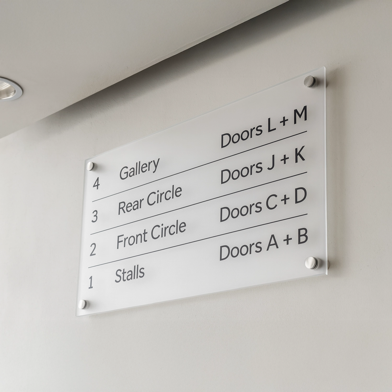 Frosted Acrylic Signs