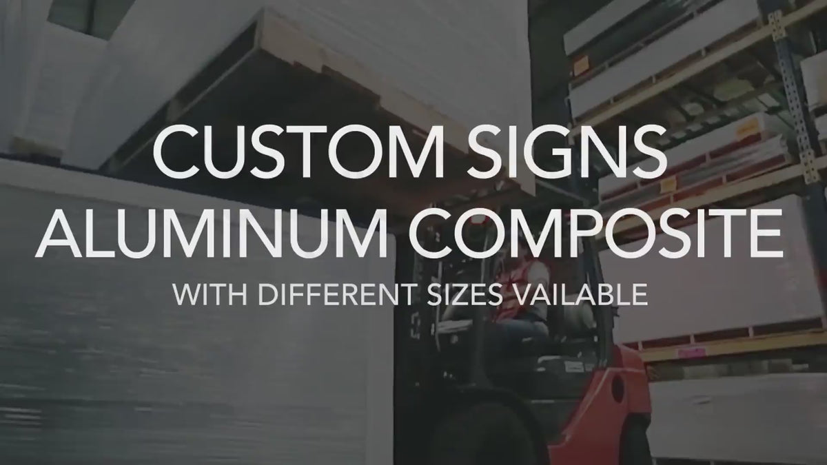 Load video: Aluminum Sign, Metal Outdoor Sign
